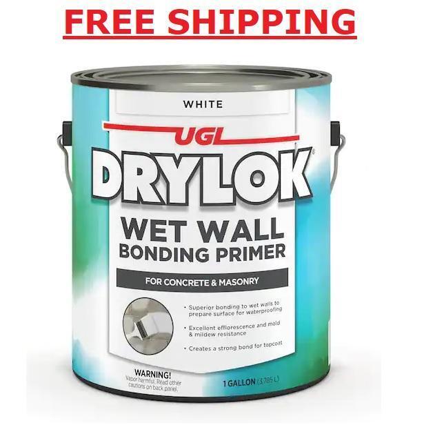 Wet Wall Bonding Primer 1 Gallon White Acrylic For Concrete And Masonry Fast Dry