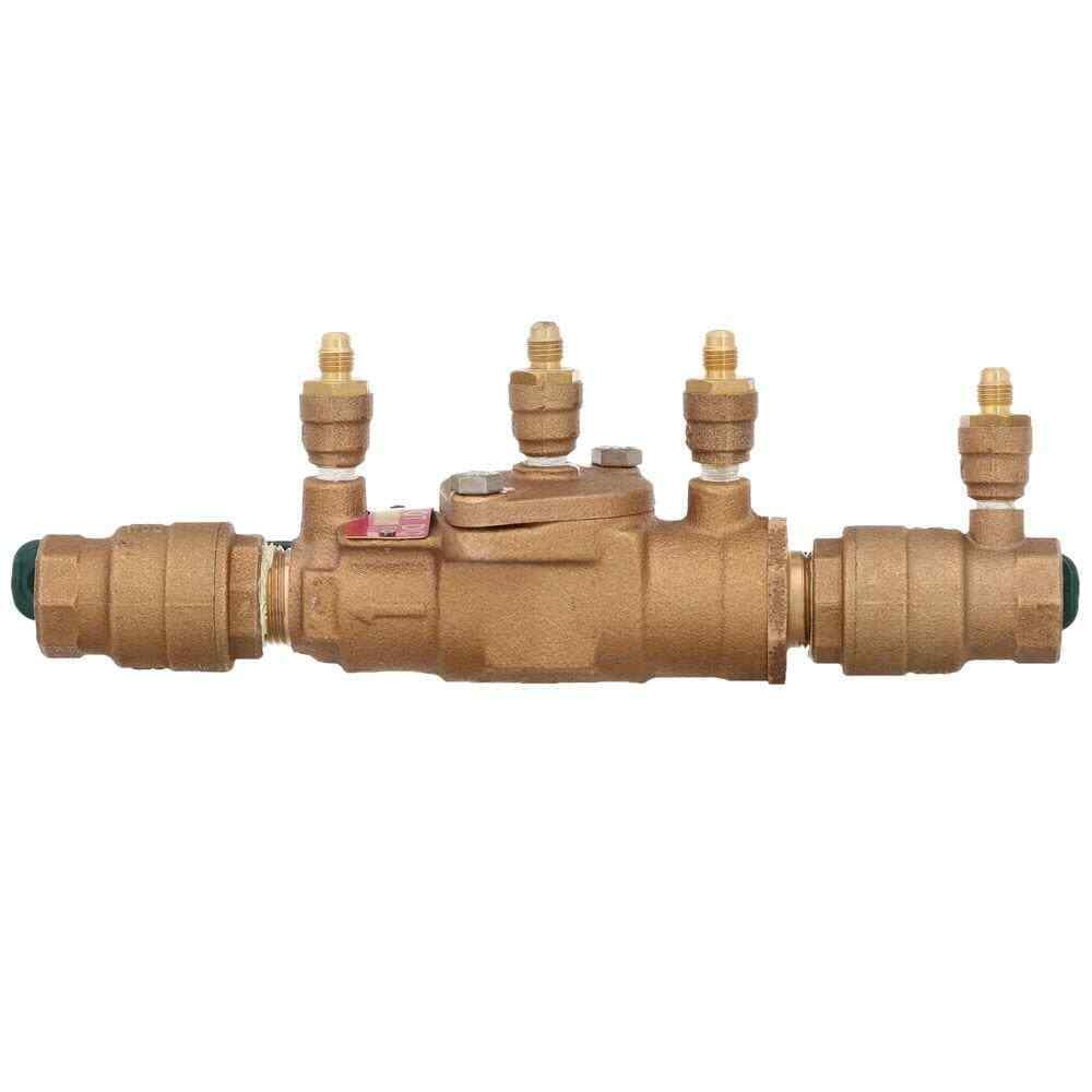 Watts Double Check Valve Assembly Backflow Preventer 3/4 in. FPT x FPT Bronze