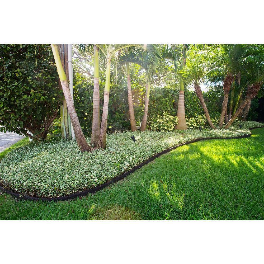 Vigoro Landscape Edging Eco Border Rubber Sturdy Flexible 4 ft Black 6 Pack New