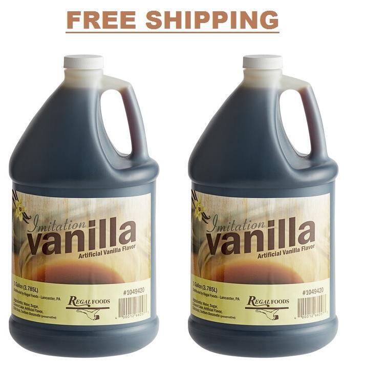 (2 PACK) 1 Gallon Imitation Vanilla Flavor Cookies Cakes Cupcakes Pantry Supply