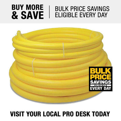 Home Flex Gas Pipe 1 1/4 Inch IPS X 100 Ft DR 11 Underground Yellow Polyethylene