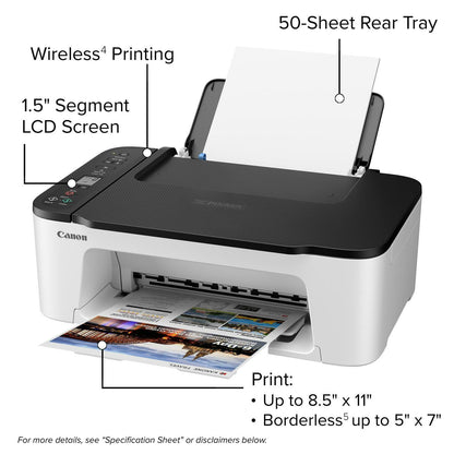 Canon PIXMA TS3522 All-in-One Inkjet Wireless Scanner Printer with Ink included