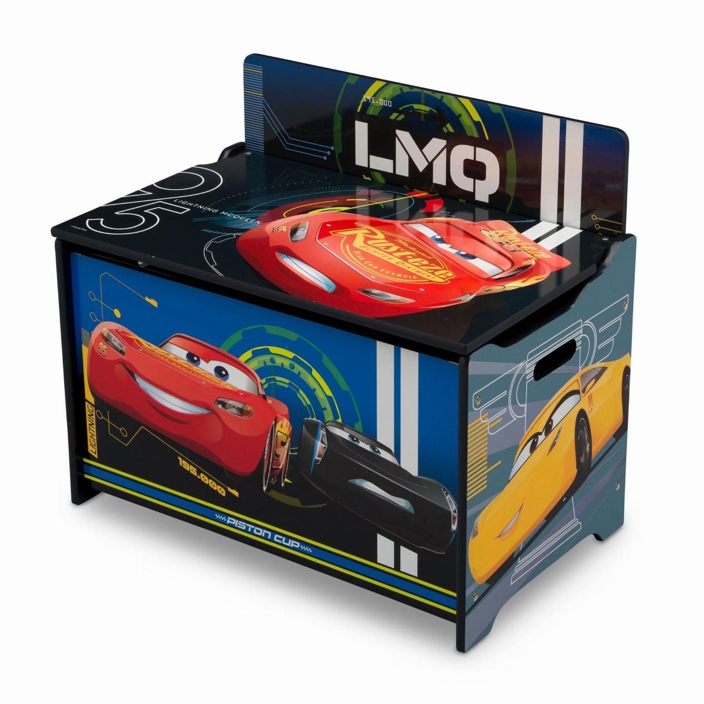 Disney Pixar Cars Deluxe Wood Toy Box by Delta Children, Greenguard Gold