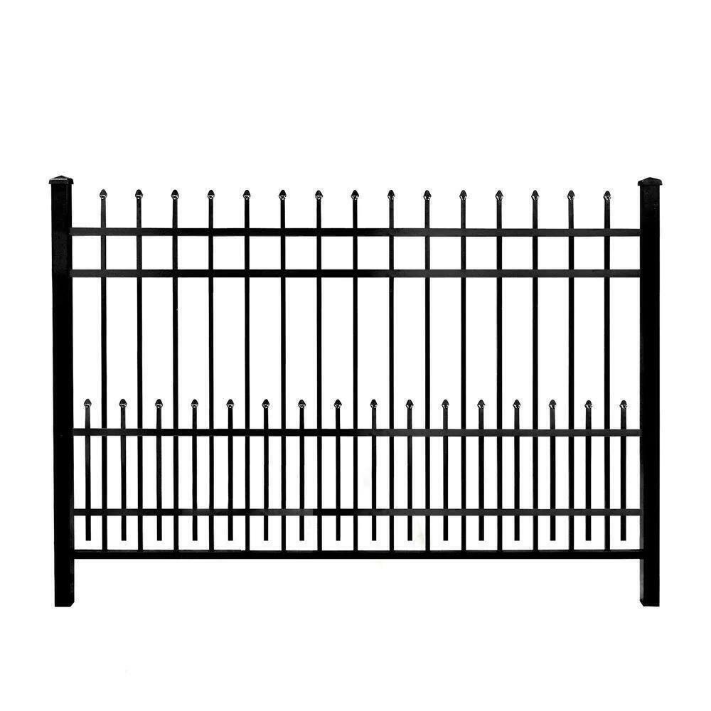 3/4 in. x 2 ft. x 6 ft. Black Aluminum Fence Puppy Guard Add-on Panel for Pack