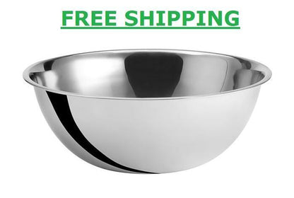 16 Qt Stainless Steel Restaurant Mixing Bowl Heavy Duty Commercial