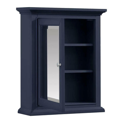 Windlowe 24 in. x 28 in. Surface-Mount Medicine Cabinet in Navy Blue Rectangular