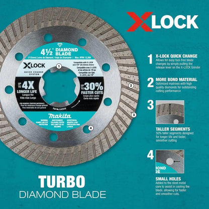 X-lock 4-1/2 In. Diamond Blade Variety Pack For Masonry Cutting (3-pieces)