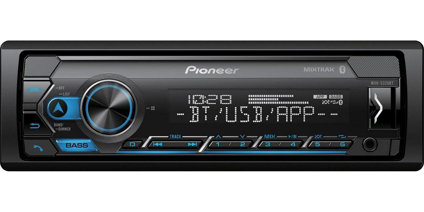 PIONEER MVH-S320BT 6 touch Single Din Car Stereo USB Bluetooth Radio Smart Sync