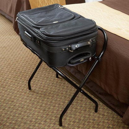 Lancaster Table Seating Folding Portable Hotel Metal Luggage Rack with Guard