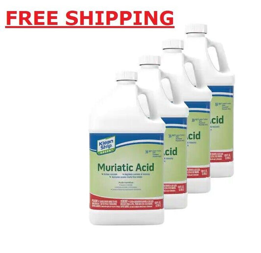 1 Gal. Green Muriatic Acid (4-Pack) Etches Brightens Concrete and Masonry Brick