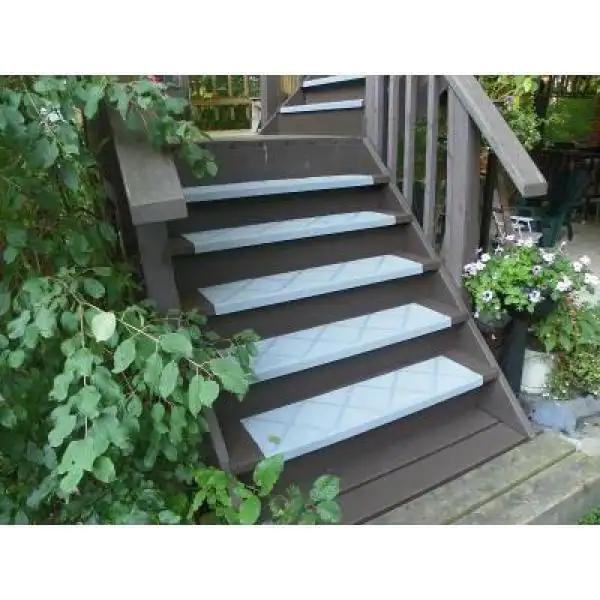 Anti-Slip Stair Tread 48 in. Grey Step Cover Protect Outdoor Porch Patio Stairs