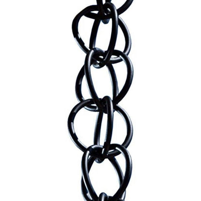 Monarch 8-1/2 ft. Black Powder Coated Aluminum Ring Rain Chain Functional