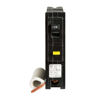 Homeline 15 Amp Single-Pole GFCI Circuit Breaker Plug-on Design Easy EInstall