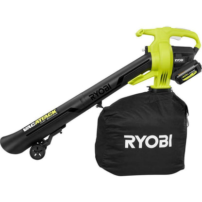 RYOBI Leaf Vacuum/Mulcher 40-Volt Lithium-Ion Cordless Battery/Charger Included