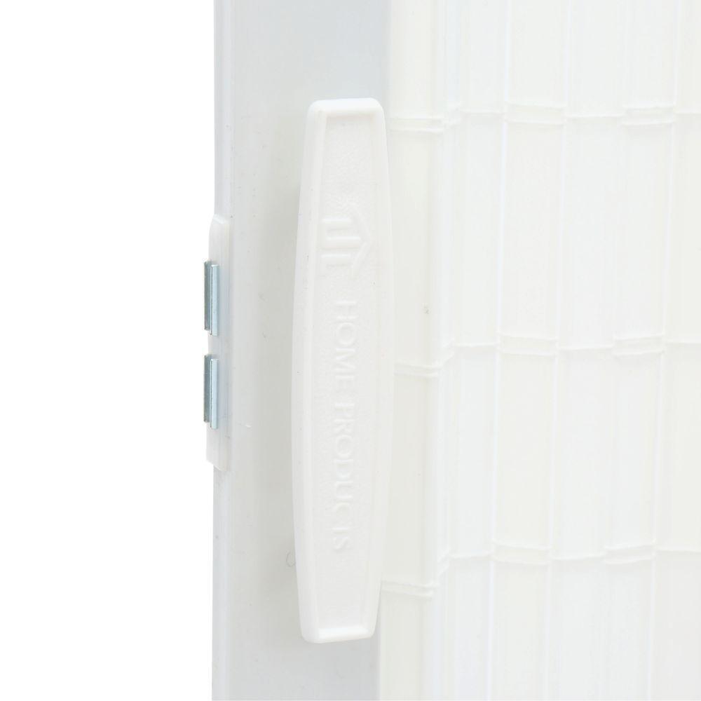 Horizon 32 in. x 80 in. White Vinyl Accordion Door with Hardware Trims Easily