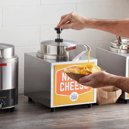 3.5 Qt. Electric Countertop Nacho Cheese Sauce Warmer Pump Dispenser - 120V