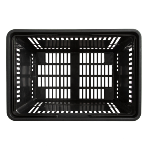 12 PACK Black Plastic Grocery Convenience Store Shopping Baskets Retail Tote