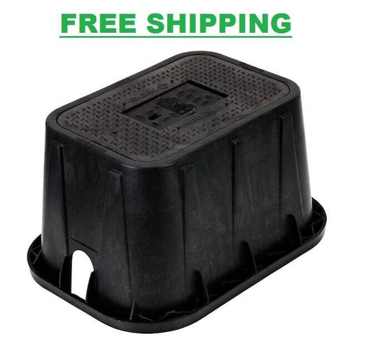 Valve Box Drop In Meter Reader Cover 14x19x12 Cast Iron Water Irrigation Black