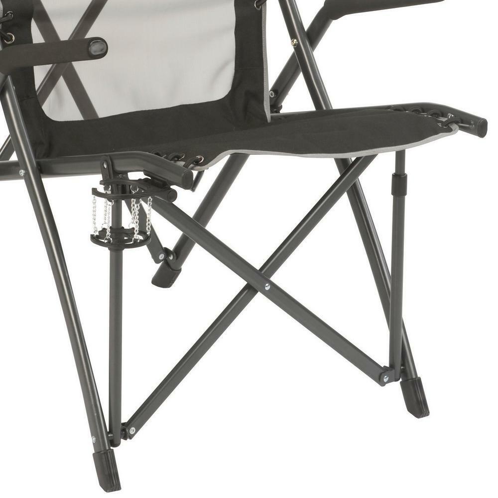 Coleman ComfortSmart Chair w/ Bungee Suspension System & Cup Holder Modern Black