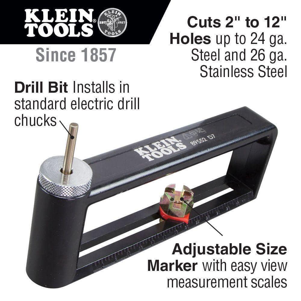 2 in. to 12 in. Hole Cutter for Duct and Sheet Metal up to 24 and 26 Stainless