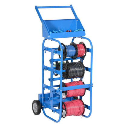 Economy Wire Reel Caddy 150 Lbs. Capacity Portable Horizontal and Vertical