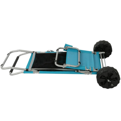 Sand Island Convertible Beach Cart Outdoor Camping Wagon Folding table Blue NEW