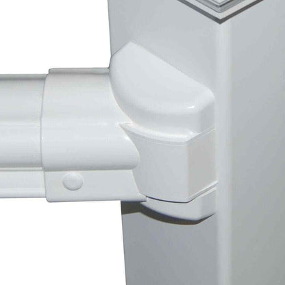 White Vinyl Traditional Left Right Angle Bracket Kit Railing Accessories(4-Pack)