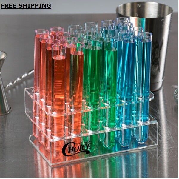 1000 CASE Clear Test Tube Shooter Bomb Disposable Shot Glass Plastic TUBES ONLY