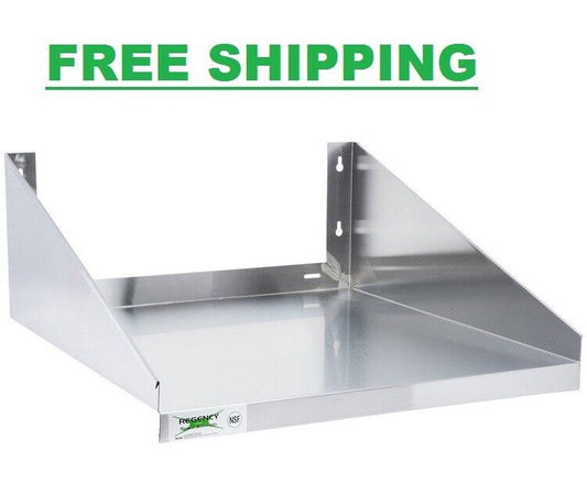 24" x 24" Stainless Steel Commercial Restaurant Microwave Wall Mount Shelf Stand